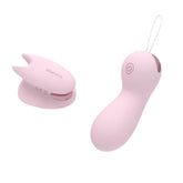 Masajeador vibrador con calefacción y control remoto con pinza para dedo